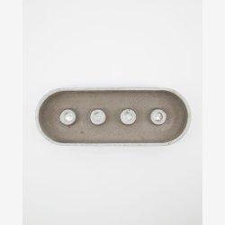 House Doctor - Lysestage Gr� Cementlook L35xB13xH6 cm.
