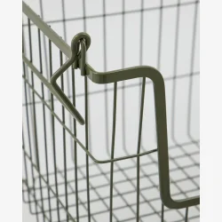 House Doctor - Kurv Armygr�n Stabelbar L: 32 B: 27 H: 23.5 cm.