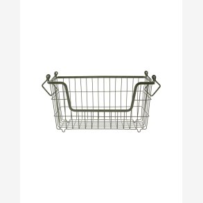 House Doctor - Kurv Milit�rgr�n Metal L32xBx16xH18 cm.
