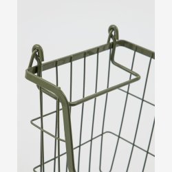 House Doctor - Kurv Milit�rgr�n Metal L32xBx16xH18 cm.