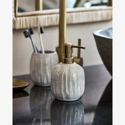 House Doctor - S�bedispenser Stent�j R�hvid H: 15,5 �: 9,5 cm. 