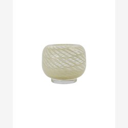 House Doctor - Fyrfadsstage Gul Glas H10,7xL12,5 cm.