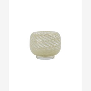 House Doctor - Fyrfadsstage Gul Glas H10,7xL12,5 cm.