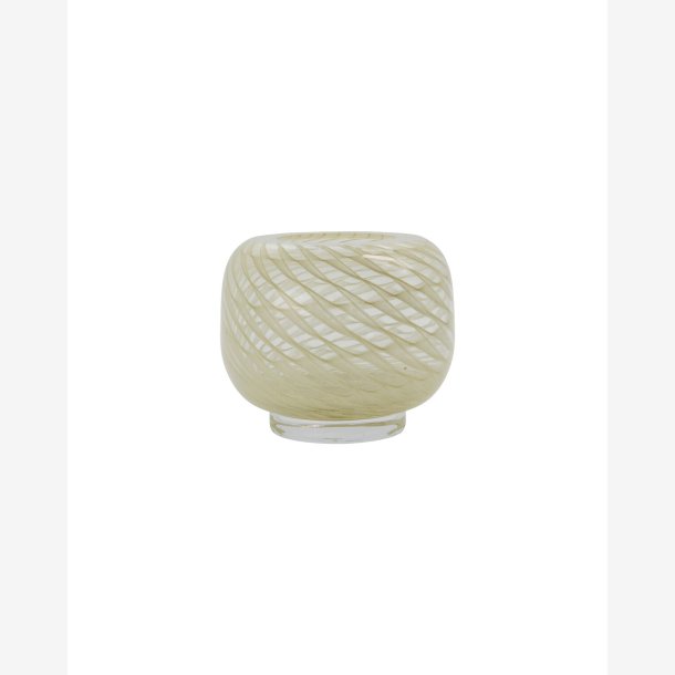 House Doctor - Fyrfadsstage Gul Glas H10,7xL12,5 cm.