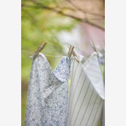 Ib Laursen viskestykke Anker hvid med bl striber 50x70 cm.