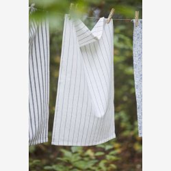 Ib Laursen viskestykke Anker hvid med bl striber 50x70 cm.