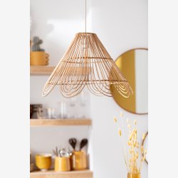 J-Line - Loftlampe Bambus/Rattan �: 58 cm. 
