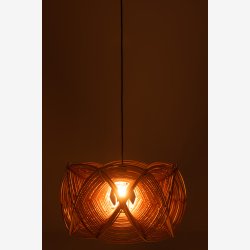 J-Line - Loft Lampe i flettet Rattan : 50 H: 25cm. 