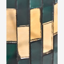 House Doctor - Fyrfadsstage Mosaik Gr�n 8x7 cm.