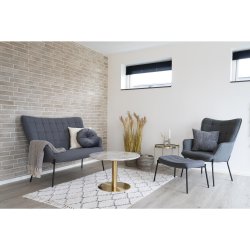 Bolzano Sofabord marmor look &amp; messing look