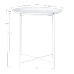 House Nordic - Bastia hjrnebord hvid, 47x50 cm