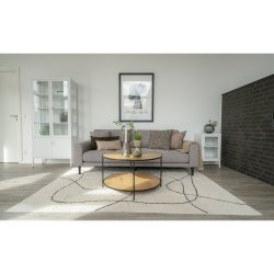 House Nordic - Vita sofabord egetrslook, 80x45 cm