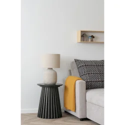 House Nordic - Osaka Hjrnebord, egefiner, sort, 40x50 cm