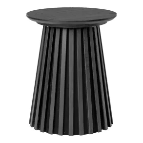 House Nordic - Osaka Hjrnebord, egefiner, sort, 40x50 cm