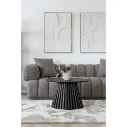 House Nordic - Osaka Sofabord, egefiner, sort, 70x45 cm