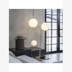 PR HOME - Milla bordlampe, Guld/hvid, 28 cm