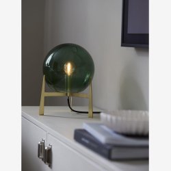 PR HOME - Milla bordlampe, grn/guld, 28 cm
