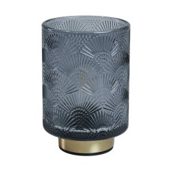 Speedtsberg - Glas LED Batteri lampe Bl H: 15 : 10 cm.