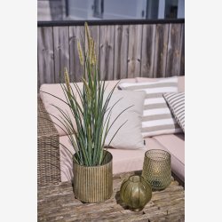 Speedtsberg - Glas LED Batteri lampe Grn H: 18 : 15 cm.