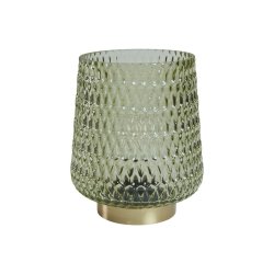 Speedtsberg - Glas LED Batteri lampe Grn H: 18 : 15 cm.
