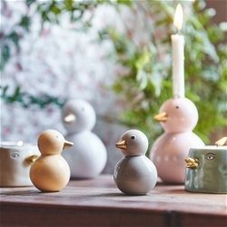 Speedtsberg - Andefyrfadsstager, st m/2 stk. D7X5CM, gul/lys gul