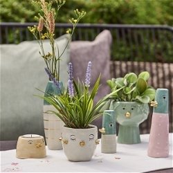 Speedtsberg - Andefyrfadsstager, st m/2 stk. D7X5CM, gul/lys gul