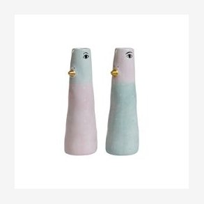 Speedtsberg - Andevaser, m/guldnb, st m/2 stk. D5X16CM, lyserd/lys bl