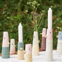 Speedtsberg - Andevaser, m/guldnb, st m/2 stk. D5X16CM, lyserd/grn