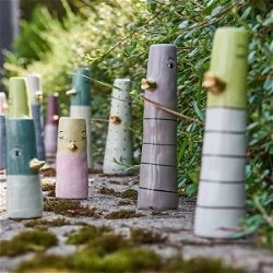 Speedtsberg - Andevaser m/guldnb, st m/2 stk. D5X16CM , lilla/lys lilla