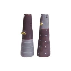 Speedtsberg - Andevaser m/guldnb, st m/2 stk. D5X16CM , lilla/lys lilla