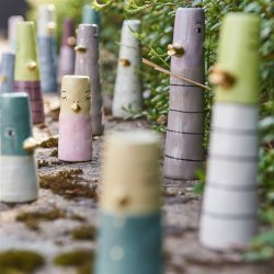 Speedtsberg - Andevaser m/guldnb, st m/2 stk. D4,5X18CM, Lilla/lys lilla