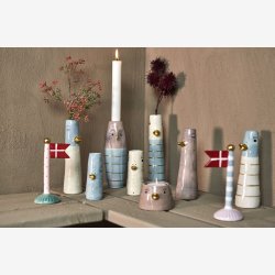 Speedtsberg - Keramik Flag dannebro 8x5x14cm st m/3 stk. 