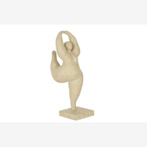 J-Line - Dansende kvinde figur poly Beige H: 51,5cm 