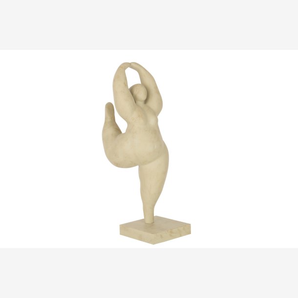 J-Line - Dansende kvinde figur poly Beige H: 51,5cm 