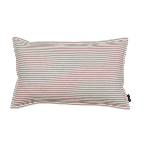 speedtsberg -Pude u/fyld smalle striber 35x35cm Lyserd og Hvid