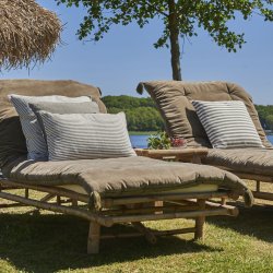 speedtsberg -Pude u/fyld smalle striber 35x55cm Mrke grn og Hvid