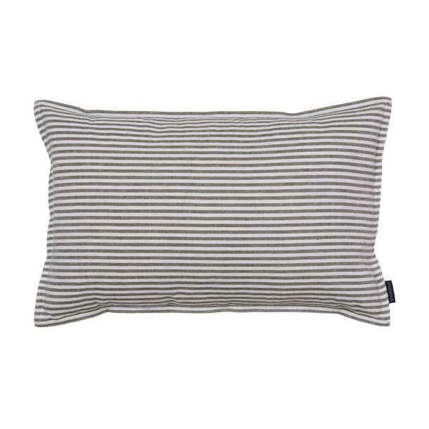 speedtsberg -Pude u/fyld smalle striber 35x55cm Mrke grn og Hvid