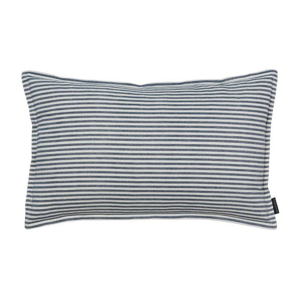 speedtsberg -Pude u/fyld smalle striber 35x55cm Mrkebl og Hvid