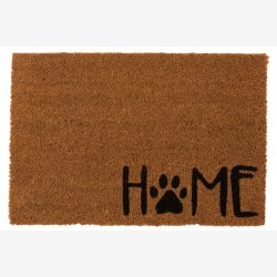 J-Line - Drmtte tekst "HOME" Kokosfibre Natur/Sort 40x60 cm. 