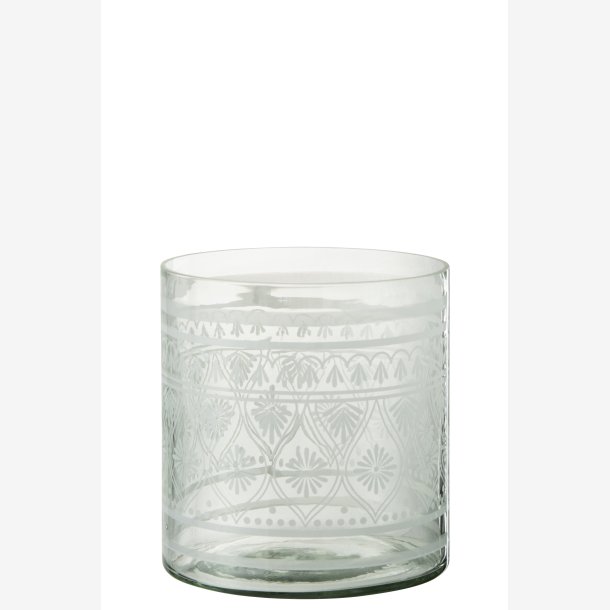 J-Line - Hurricane Lysestage m/mnster glas H: 16 : 15 cm. 