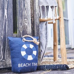 Speedtsberg - Drstopper maritimt udtryk m/ redningskrans bl H: 17cm.