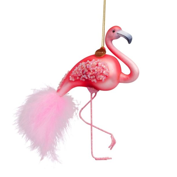 Vondels - Glaskugle Pink Flamingo 15 cm