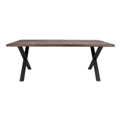 House Nordic - Toulon spisebord, smoked olieret eg med blget kant, 95x200x75 cm