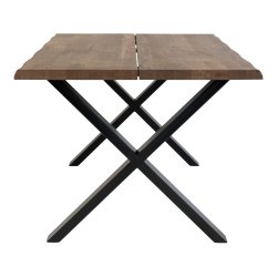 House Nordic - Toulon spisebord, smoked olieret eg med blget kant, 95x140x75 cm