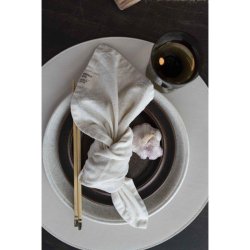 FONDACO - Stof Serviet Hr Look 45 x 45 cm. Offwhite 