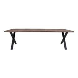 House Nordic - Toulon spisebord, smoked olieret eg med blget kant, 100x300x75 cm