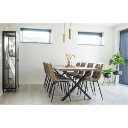 House Nordic - Toulon spisebord, olieret eg med blget kant, 95x240x75