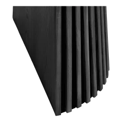 House Nordic - Osaka Spisebord, egefiner, sort, inkl. to tillgsplader, 120x120-160-200x75 cm