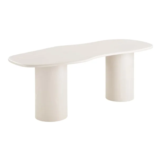 House Nordic - Maranola Spisebord, cement look, lysegr, 96x200x76 cm