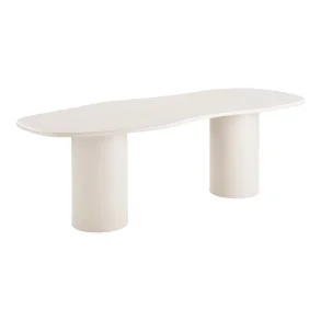 House Nordic - Maranola Spisebord, cement look, lysegr, 96x240x76 cm